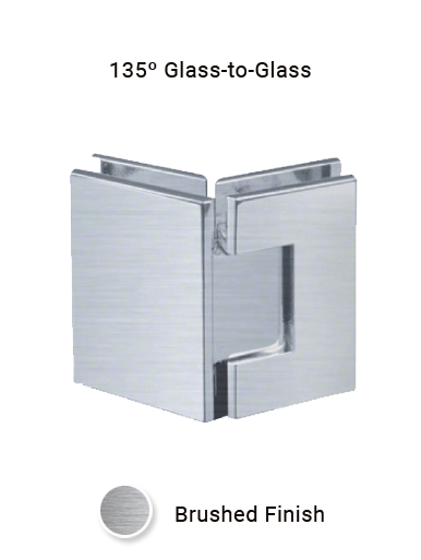 USA-SHV135GGEDBN 135 Degree Glass to Glass in Brushed Nickel