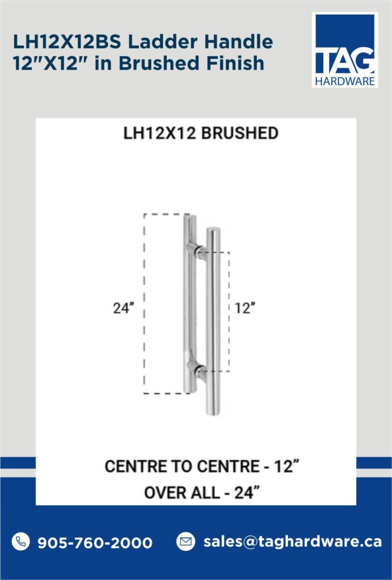 LH12X12BS Ladder Handle 12"X12" in Brushed Finish
