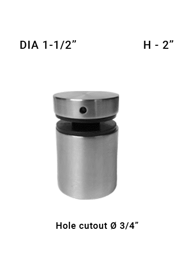 SO68181520XBS  1-1/2" Dia with 2" Height SS316