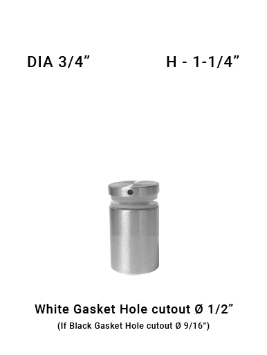 SO682375125BS 3/4" Dia with 1-1/4" Height SS316