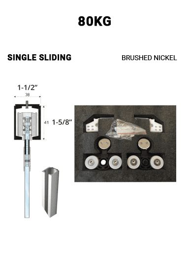 SLEZ80STBN-SS Single Sliding 80 KG (Brushed Nickel)