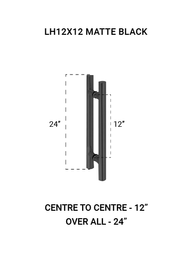 LH12X12BL Ladder Handle 12" X 12" in Matte Black Finish