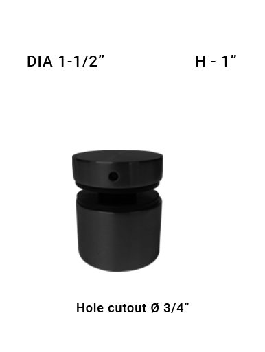SO48631510XBL 1-1/2" Dia with 1" Height in Matte Black Finish