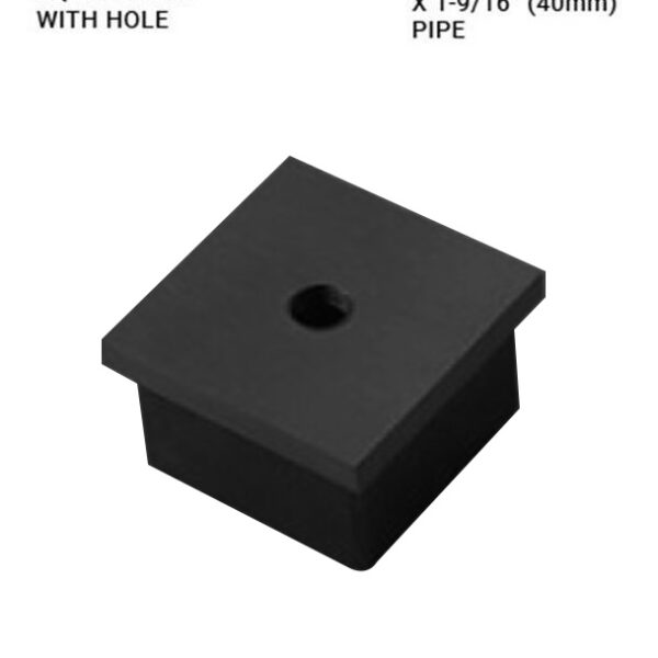 EC625140H00BSM8 - BL SQUARE END CAP WITH HOLE IN SS316