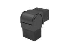 EB52521AS90VBS - BL ELBOW 90 DEG ADJUSTABLE VERTICAL CONNECTOR FOR SLOTTED HANDRAIL IN SS 2205 FOR 25 X 21 MM