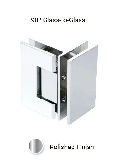 SHV90GGEDCP 90 Degree Glass to Glass Hinge in Chrome Polished  FInish