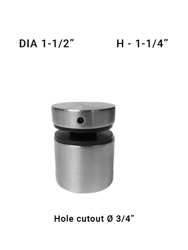 USA-SO681615125BS Dia 1-1/2" X 1-1/4" in SS316 Brushed Stainless