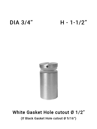 SO68247515XBS  3/4" Dia with 1-1/2" Height SS316