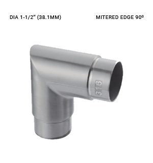 EB63003815EBS 90-DEGREE ELBOW FOR 38.1 x 1.5mm SS316