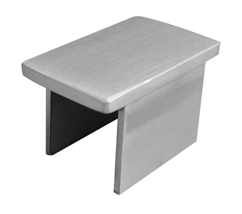 EC63822EBS END CAP FOR CAP RAIL U CHANNEL in SS316 in BRUSHED FINISH