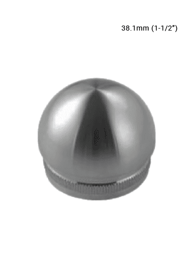 EC621038HDOBS END CAP ROUND DOME SS 316 FOR 38.1 MM DIA PIPE & 1.5 MM