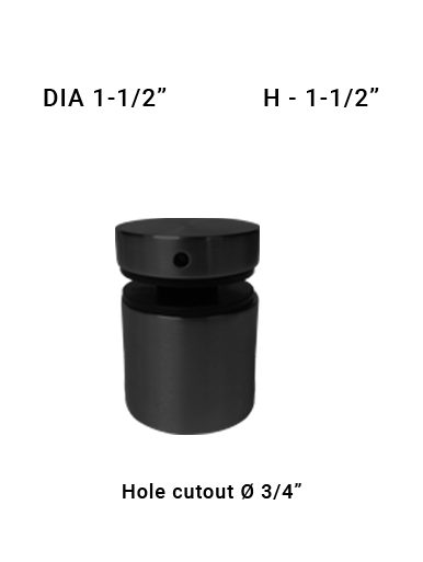 SO48641515XBL 1-1/2" Dia with 1-1/2" Height in Matte Black