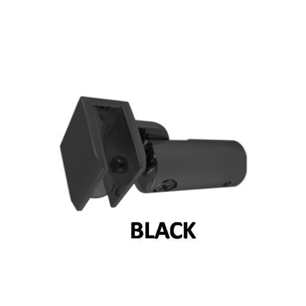 TSG13BN - BL  Glass Mount Fitting in Brushed to PC Black Finish