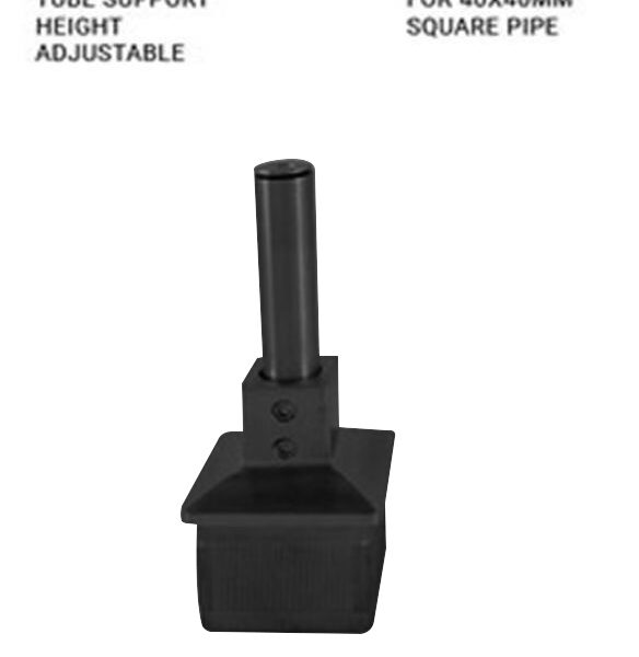 TS6HA40SQBS - BL Tube support height adjustable for 40x40mm square tube