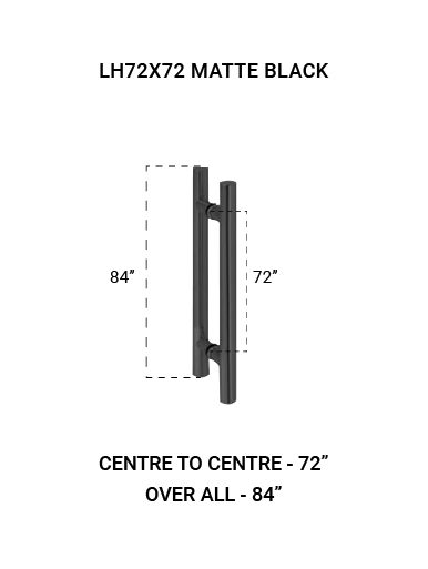 LH72X72BS - BL Ladder Handle 72"X72" in PC Matte Black Finish
