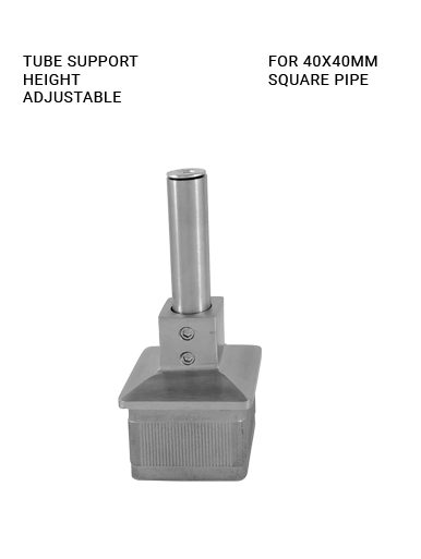 TS6HA40SQBS Tube support height adjustable for 40x40mm square tube