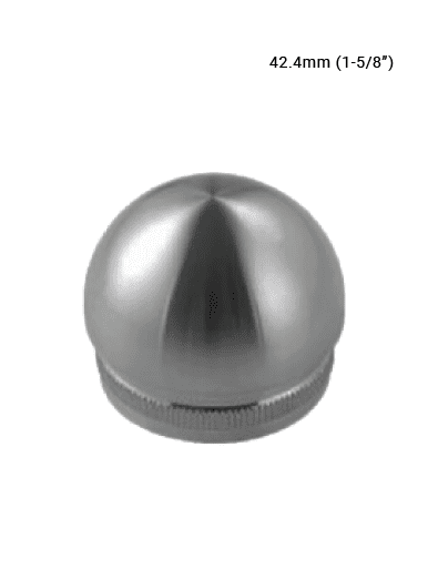 EC621142HDOBS END CAP ROUND DOME SS316 FOR 42.4 MM DIA PIPE & 2.0 MM