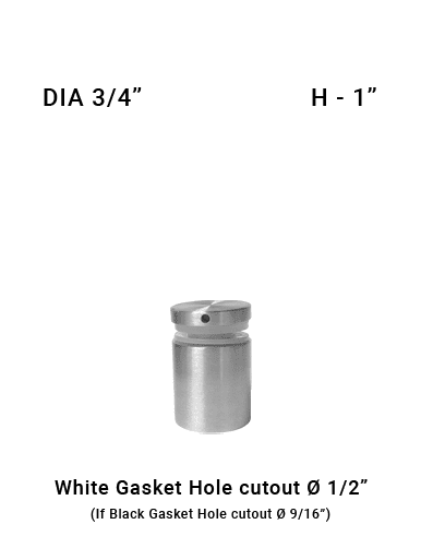 SO68227510XBS 3/4" Dia with 1" Height SS316